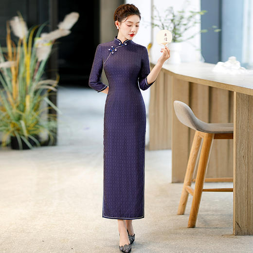 WX-Z12真丝旗袍桑蚕丝 商品图2