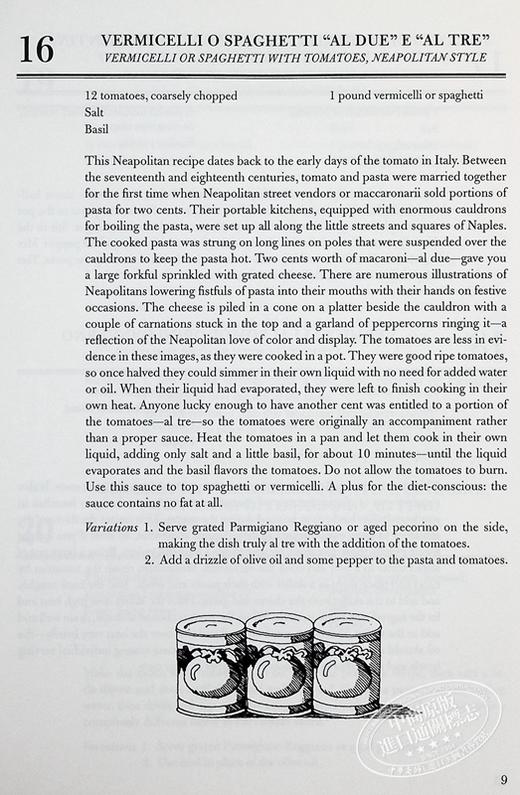 【中商原版】面食法典 1001个食谱 The Pasta Codex 1001Recipes 英文原版  Vincenzo Buonassisi 意大利面和其他面食 经典菜肴 商品图6