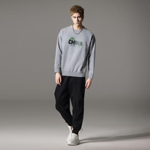 PINLI品立秋冬季新款男士圆领字母印花套头卫衣上衣BG233109041 商品图4
