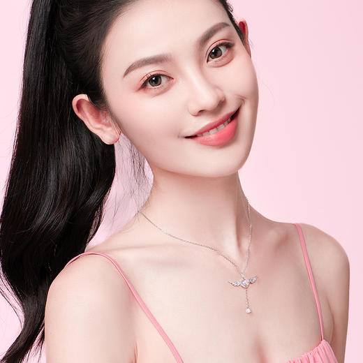 【明星同款】FANCI范琦  天使之心小翅膀项链女银饰轻奢小众生日礼物纪念日送女友 商品图2