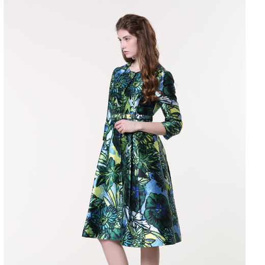 【伯妮斯茵】161D238--绿色风衣--长着向日葵的蔬菜园--《生命之美-梵高的花园》 商品图2