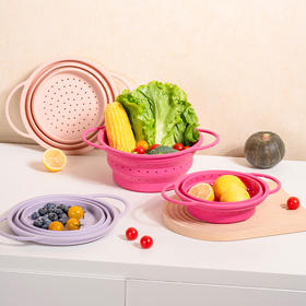 OTB铂金硅胶折叠沥水篮