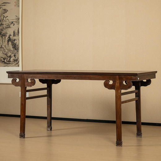 二十世纪 紫檀插肩榫如意云纹画案 商品图4