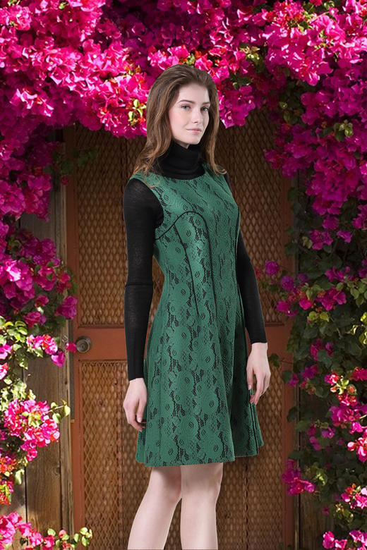 【伯妮斯茵】161S020--连衣裙--长着向日葵的蔬菜园--《生命之美-梵高的花园》 商品图6