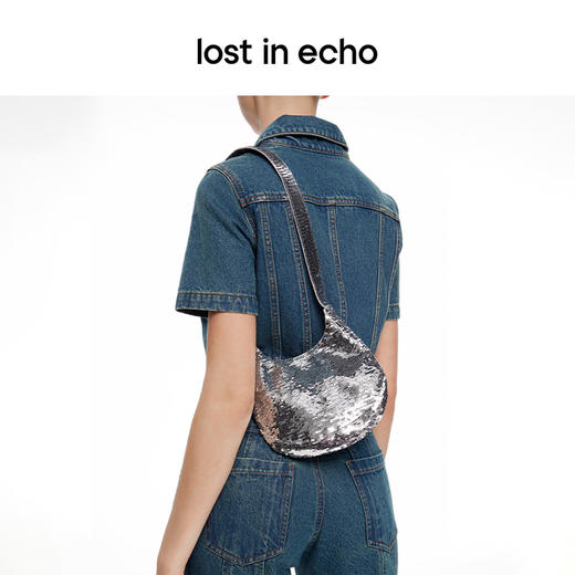 lost in echo设计师款小众新年闪片派对小号水滴单肩包腋下包女 商品图3