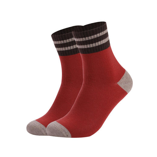 洁丽雅3双装美丽奴羊毛中筒女袜保暖亲肤简约柔软舒适袜子女 商品图7