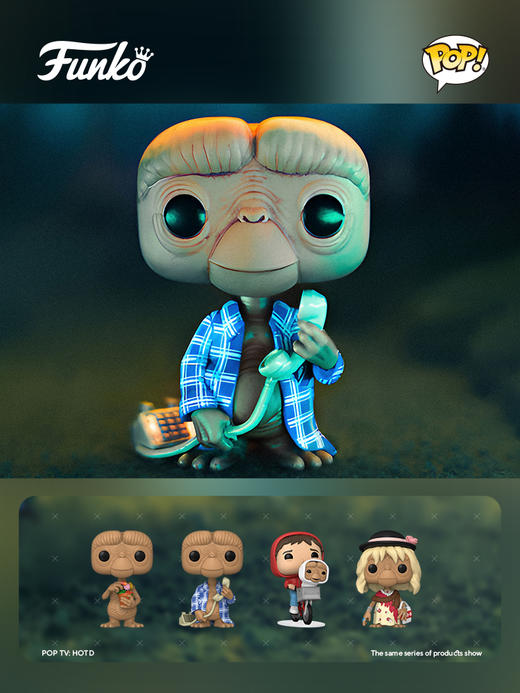 Funko POP Movies E.T. 40th E.T. in Robe电影 E.T.外星人穿法兰绒的E.T.手办 63991 商品图1