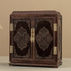 紫檀浮雕缠枝纹盝顶书箱 商品缩略图4