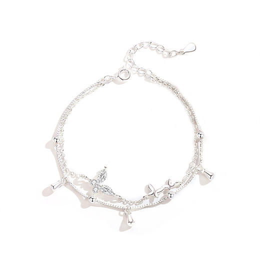 【飞舞蝴蝶】S925银双层手链【JHY-A000832Y】 商品图4