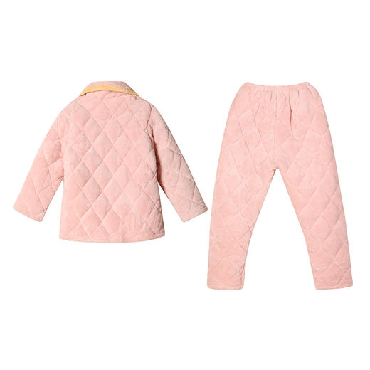 都市丽人夹棉系列睡衣女家居服长毛绒加厚夹棉套装冬季家居服LH31R7 商品图1