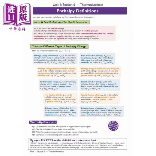 【中商原版】英国原版CGP教辅 2018年新的A-Level化学AQA 第2年完整修订与实践New A-Level Chemistry for 2018 AQA Year 2 Co 商品图3