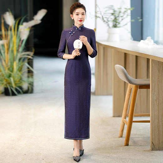 WX-Z12真丝旗袍桑蚕丝 商品图3