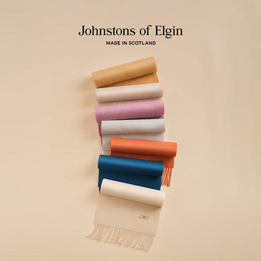 Johnstons of Elgin经典纯羊绒围巾 纯色 商品图0