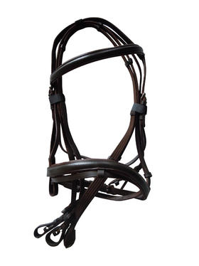 全皮水勒+缰绳 纯牛皮水勒  马术马具用品 鞍具系列