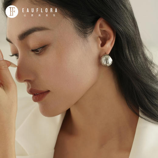 『路上勇』半球纹理百搭耳环 商品图3