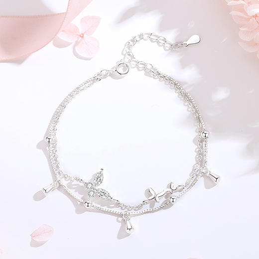 【飞舞蝴蝶】S925银双层手链【JHY-A000832Y】 商品图1