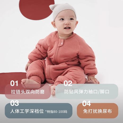 Nest Designs潘通限定婴儿睡袋秋冬款薄厚夹棉宝宝保暖分腿防踢被 商品图1