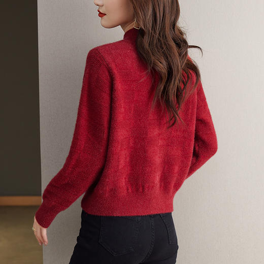 秋冬新款，短款毛衣女加厚内搭高腰上衣小个子半高领针织打底衫CC-27-2382 商品图3