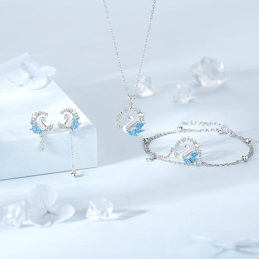 【星河天鹅】S925银流苏耳饰【JHY-E000634B】 商品图2