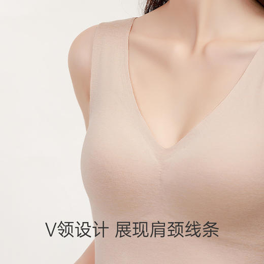 秋冬季蚕丝羊毛保暖背心，体验温暖与梦幻的奇妙结合，穿上一体式发热无痕背心，感受蚕丝柔软与马甲舒适并存。稳固杯制，完Mei展现女性曲线，让你保暖与时尚并行！ 商品图1