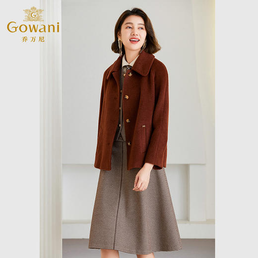 乔万尼羊毛大衣女新款短款小个子毛呢外套ET4B852 商品图2