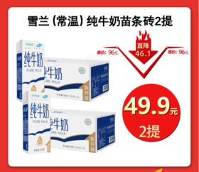雪兰（常温）纯牛奶苗条砖