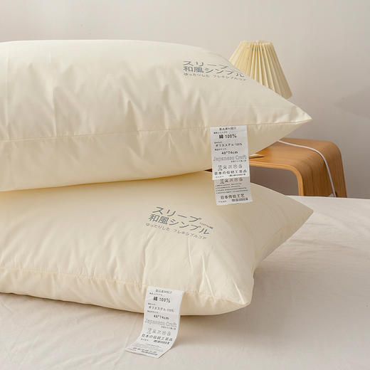 【烫画枕】烫画柔软平角单边枕芯全棉高支酒店蓬松高枕头 商品图3