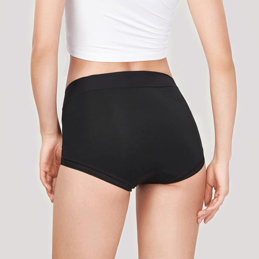 都市丽人基础系列纯棉女士内裤蕾丝内裤高腰平角内裤新年本命年红品LK34B5 商品图2