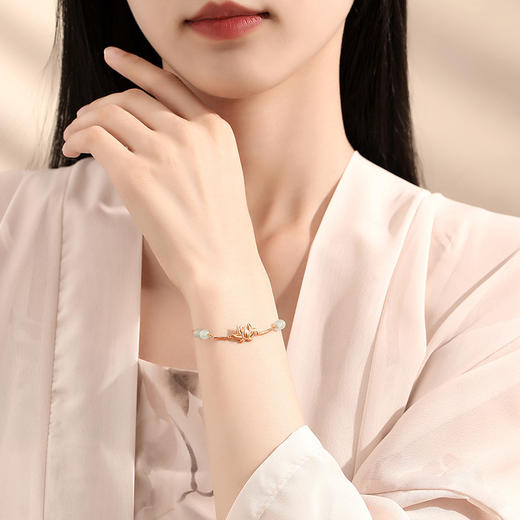 【好运莲莲】S925银复古中国风莲花手链【JHY-A000887B】 商品图2