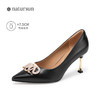 natursun尖头高跟鞋女单鞋气质仙女风舒适法式鞋细跟婚鞋N24197405 商品缩略图1