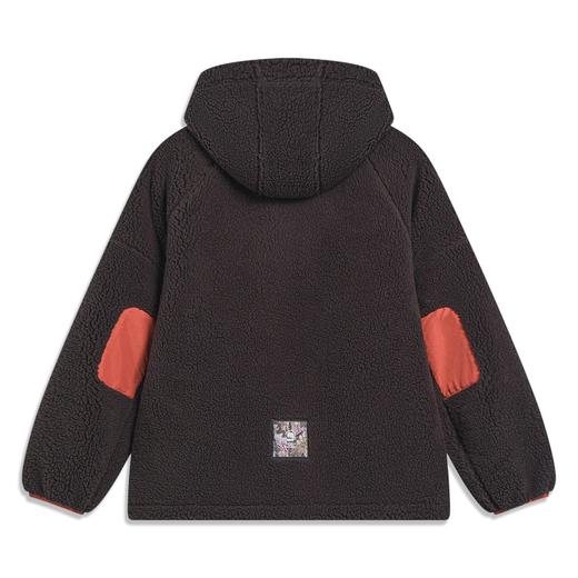 李宁反伍BADFIVE男子加绒保暖仿羊羔绒宽松针织外套AFDT665 商品图2