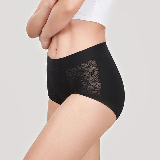 都市丽人基础系列纯棉女士内裤蕾丝内裤高腰平角内裤新年本命年红品LK34B5 商品图1