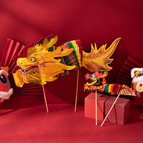 【喜庆氛围营造年味！创意舞蛇道具】蛇年非遗剪纸舞蛇装饰国潮古风店铺挂饰彩蛇民俗手工工艺品节庆用品