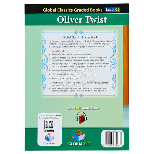 【中商原版】全球经典分级读物C1级-雾都孤儿 CAE水平 Global Classics Graded Reader Level C1 Oliver Twist 英文原版进口 商品图1