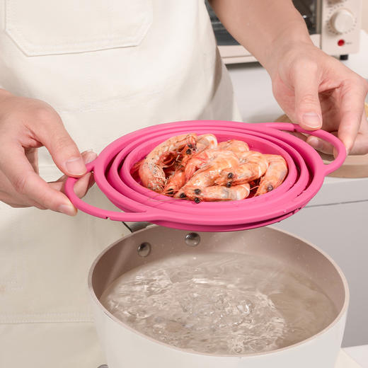 OTB铂金硅胶折叠沥水篮 商品图4