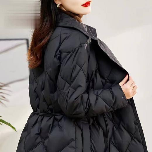 轻薄棉服女白鸭绒短款小个子冬季外套修身显瘦2023年冬新款西装领AES-9632 商品图1