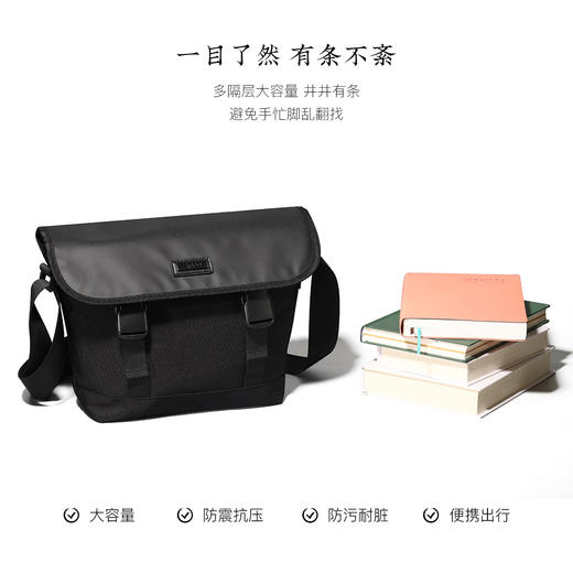 zippo帅气黑色斜挎包ZPB-Z001-004A 商品图2