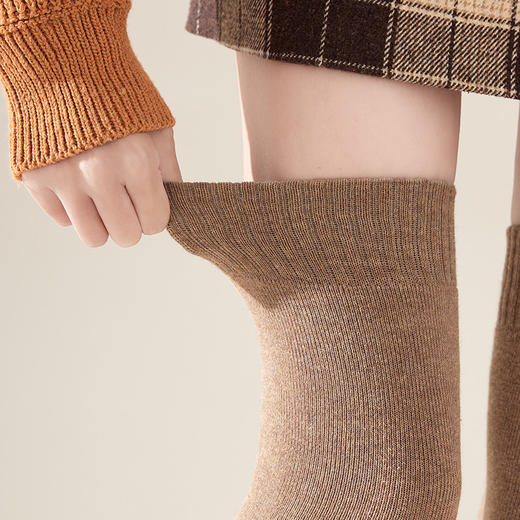洁丽雅加厚保暖大腿过膝防滑长筒袜毛圈秋冬款长长袜高筒加绒女袜 商品图7