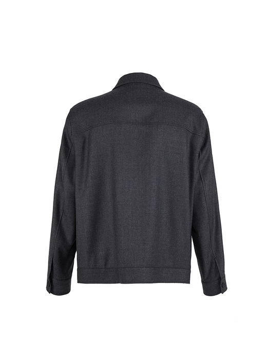 callisto灰色全羊毛行政款夹克 FSFEJ085C 商品图2