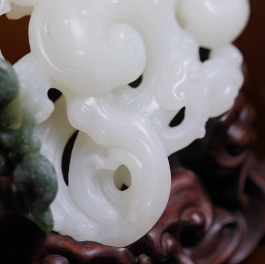 和田玉（白玉）摆件--灵芝如意226.52g 商品图2