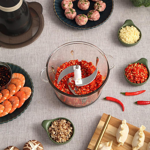 康佳（KONKA） 绞肉机家用多功能蒜泥婴儿辅食碎肉机KJRJ-1820-M 商品图4