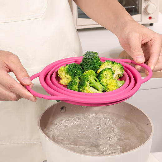 OTB铂金硅胶折叠沥水篮 商品图5