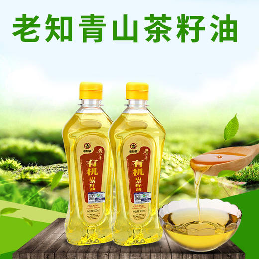 包邮 老知青 有机山茶油900ml压榨茶籽油 食用油 商品图0