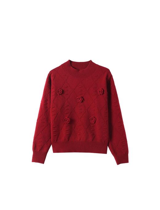 短款毛衣女小个子加厚内搭半高领打底衫时尚洋气上衣CC-27-2393 商品图4