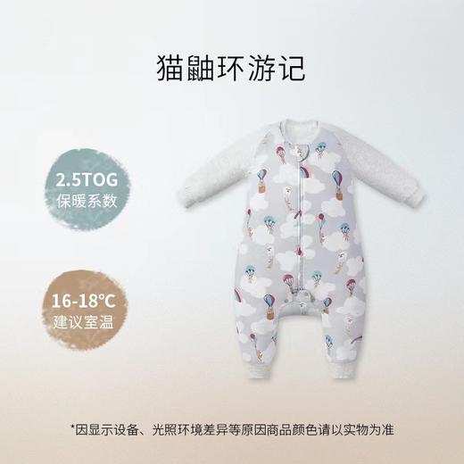 Nest Designs婴儿睡袋晴感厚夹棉保暖宝宝分腿睡袋防踢被秋冬 商品图7