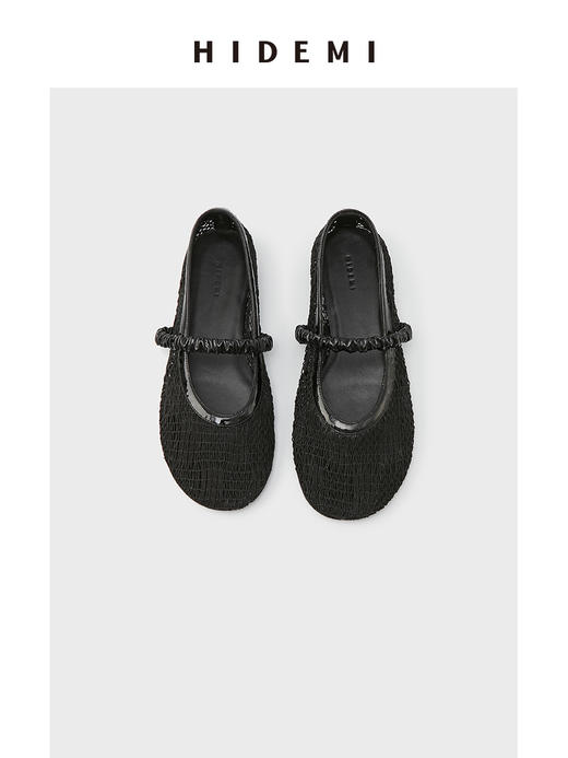 HIDEMI 网格艺术感编织系列玛丽珍平底鞋 商品图0