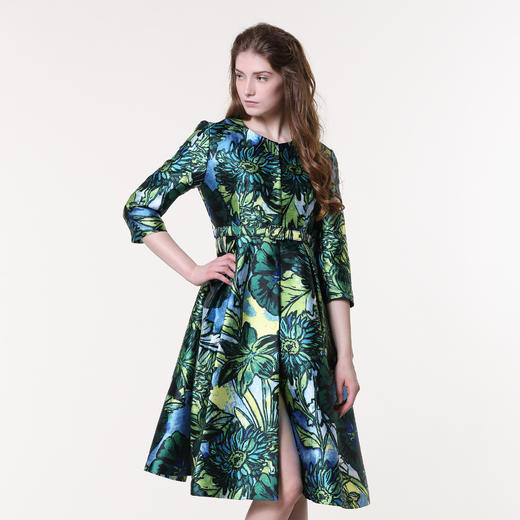 【伯妮斯茵】161D238--绿色风衣--长着向日葵的蔬菜园--《生命之美-梵高的花园》 商品图1