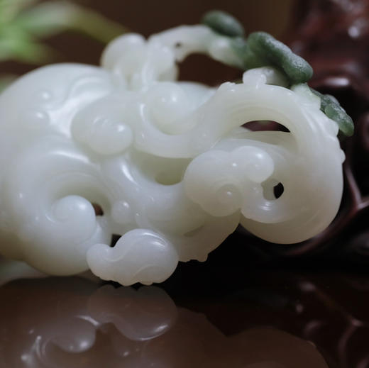 和田玉（白玉）摆件--灵芝如意226.52g 商品图4