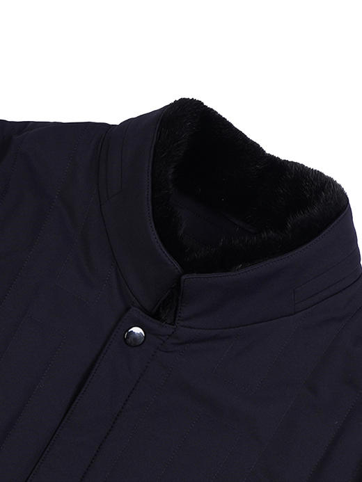 callisto藏青新中式小立领尼克服 FSFUR036T 商品图1