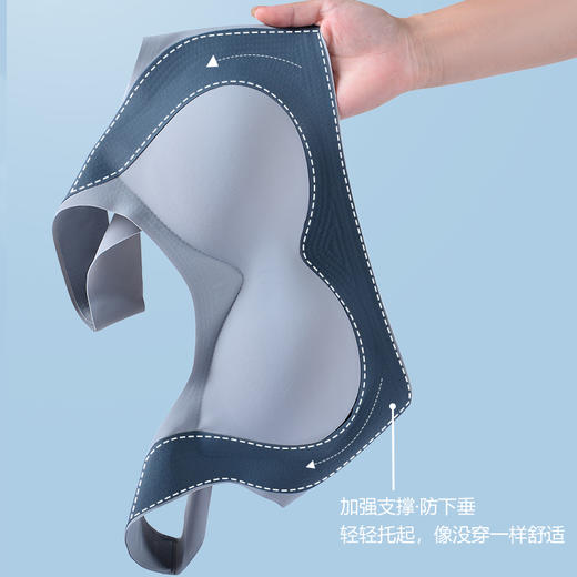 【59.9元到手2件】微塑提拉内衣  吸湿干爽果冻条软支撑  无钢圈运动内衣 商品图3